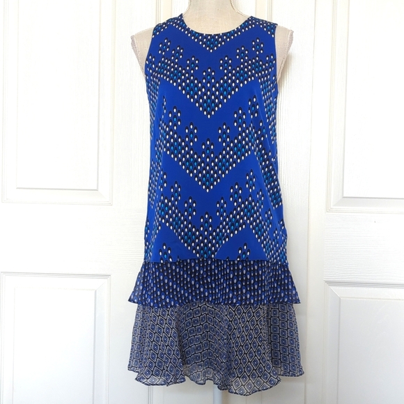 Diane von FurstenbergLiza Mix Print Tiered Silk Drop Waist Dress - Picture 6 of 12